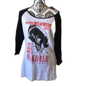 Original cowgirl rodeo shirt Women's Black and White Shirt